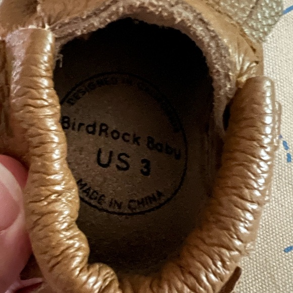 bird rock baby moccasin infant size 3 saddle brown - Picture 7 of 7